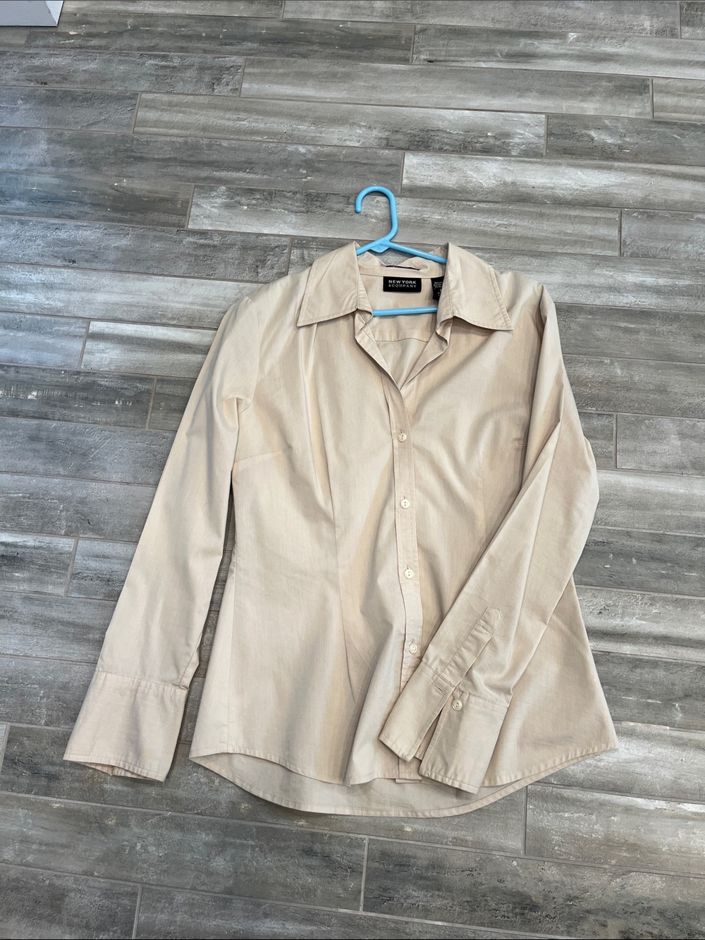 Classic Woman’s Beige Button-Down Shirt